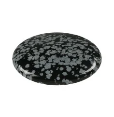 Heilsteine & Edelsteine - Linsenstein - Obsidian (Schneeflockenobsidian)