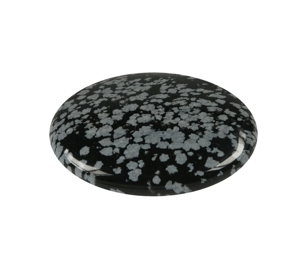 Heilsteine & Edelsteine - Linsenstein - Obsidian (Schneeflockenobsidian)