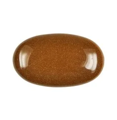 Heilsteine & Edelsteine - Linsenstein - Goldfluß (synth. Glas) braun