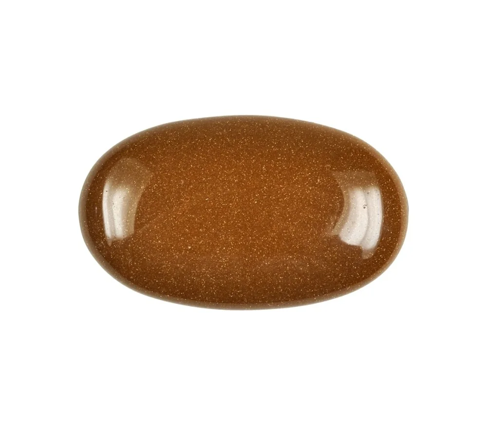 Heilsteine & Edelsteine - Linsenstein - Goldfluß (synth. Glas) braun
