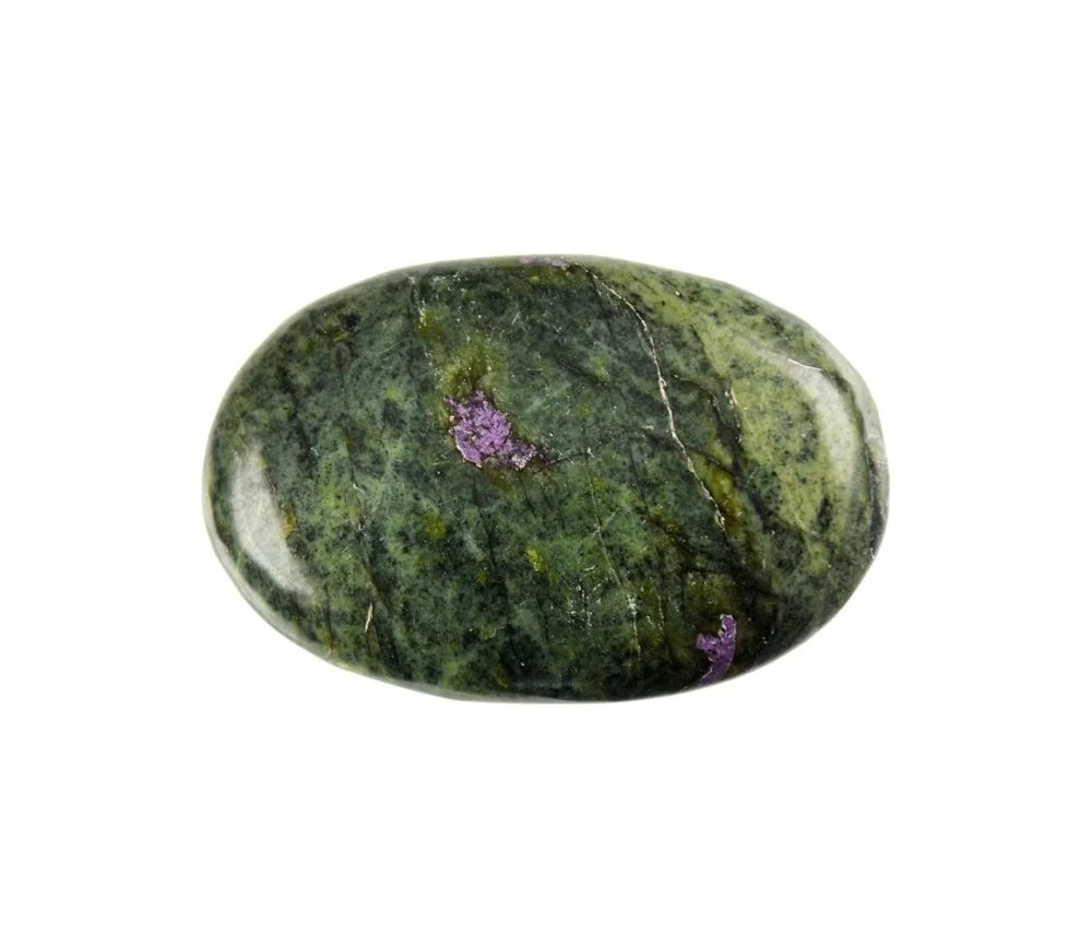 Heilsteine & Edelsteine - Linsenstein - Stichtit in Serpentin