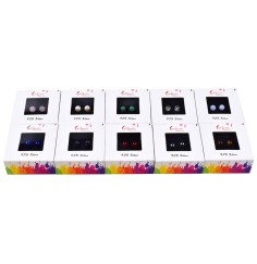 Heilsteine & Edelsteine - Ohrstecker - Kugeln - gemischte Steine 6mm, Silber - 10er Pack