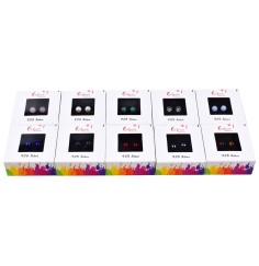 Heilsteine & Edelsteine - Ohrstecker - Kugeln - gemischte Steine 8mm, rhodiniert - 10er Pack