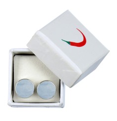 Heilsteine & Edelsteine - Ohrstecker - Chalcedon blau, Cabochon, 8mm