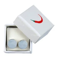 Heilsteine & Edelsteine - Ohrstecker - Chalcedon blau, Cabochon, 8mm