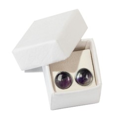 Heilsteine & Edelsteine - Ohrstecker - Fluorit, Cabochon, 8mm