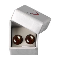 Heilsteine & Edelsteine - Ohrstecker - Granat, Kugel, 8mm