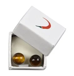 Heilsteine & Edelsteine - Ohrstecker - Tigerauge, Kugel, 8mm