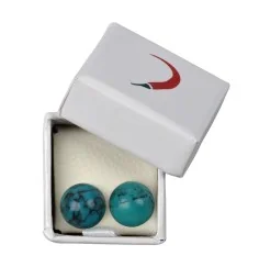 Heilsteine & Edelsteine - Ohrstecker - Türkis (stab.), Kugel, 8mm