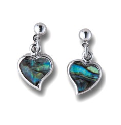 Heilsteine & Edelsteine - Ohrstecker - Swingherz, Paua-Muschel