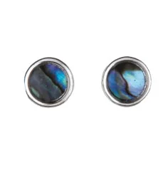 Heilsteine & Edelsteine - Ohrstecker - Kreis, Paua-Muschel