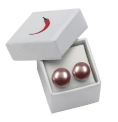 Heilsteine & Edelsteine - Ohrstecker - Perle lila (natur), Kugel, 8mm