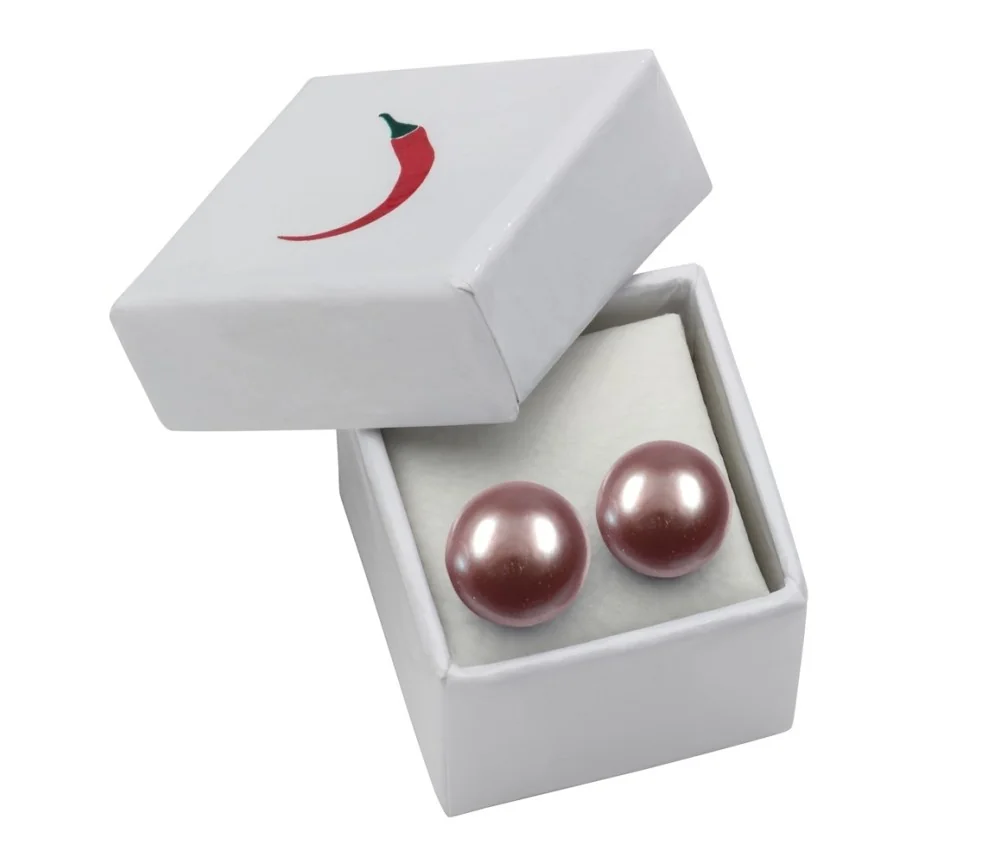 Heilsteine & Edelsteine - Ohrstecker - Perle lila (natur), Kugel, 8mm