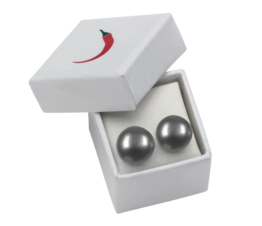 Heilsteine & Edelsteine - Ohrstecker - Perle silbergrau (gef.), Kugel, 8mm