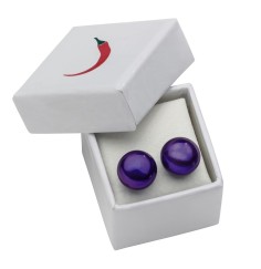 Heilsteine & Edelsteine - Ohrstecker - Perle violett (gef.), Kugel, 8mm