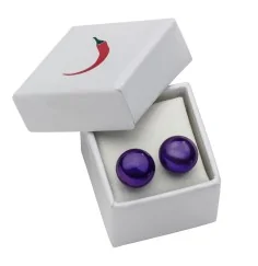 Heilsteine & Edelsteine - Ohrstecker - Perle violett (gef.), Kugel, 8mm