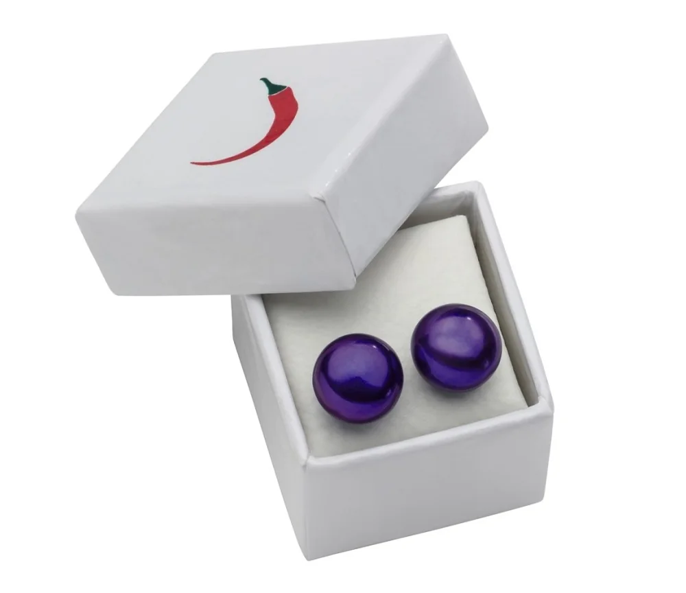Heilsteine & Edelsteine - Ohrstecker - Perle violett (gef.), Kugel, 8mm