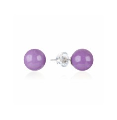 Heilsteine & Edelsteine - Ohrstecker - Phosphosiedrit, Kugel, 8mm, rhodiniert, lose