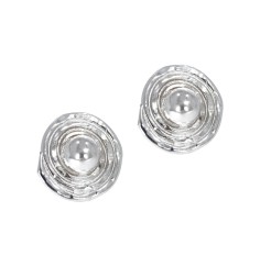 Heilsteine & Edelsteine - Ohrstecker - Kreise mit Spirale, 1,6cm