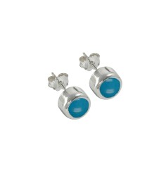 Heilsteine & Edelsteine - Ohrstecker - Türkis (4mm) rund