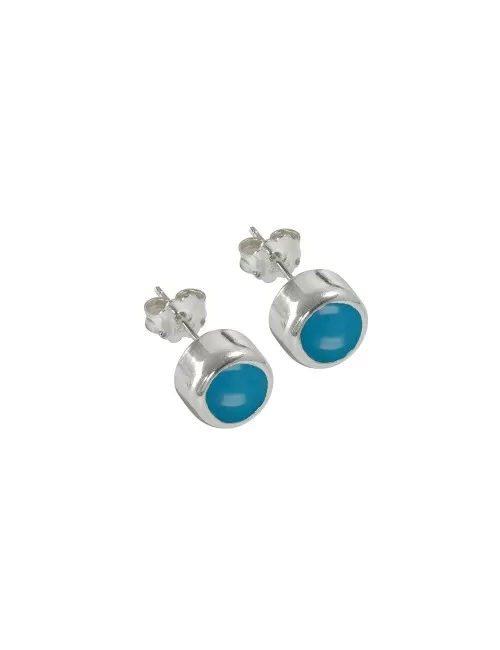 Heilsteine & Edelsteine - Ohrstecker - Türkis (4mm) rund