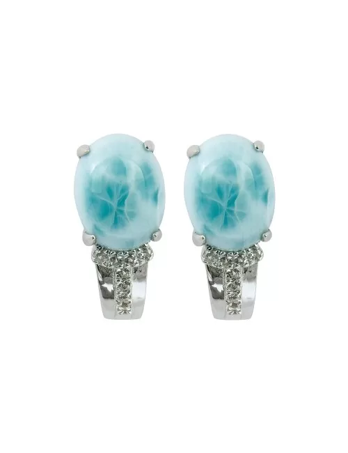 Heilsteine & Edelsteine - Ohrstecker - Larimar