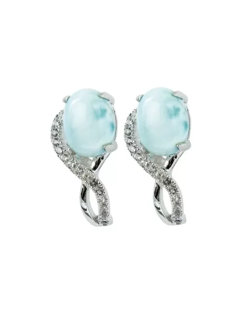 Heilsteine & Edelsteine - Ohrstecker - Larimar