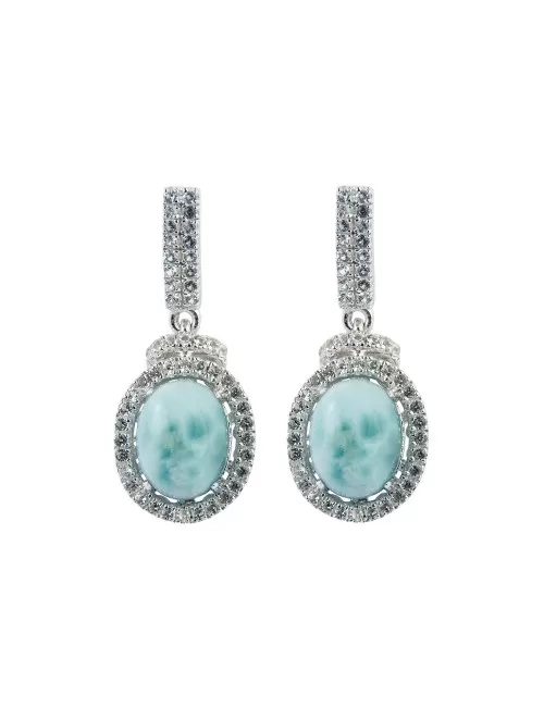 Heilsteine & Edelsteine - Ohrstecker - Larimar