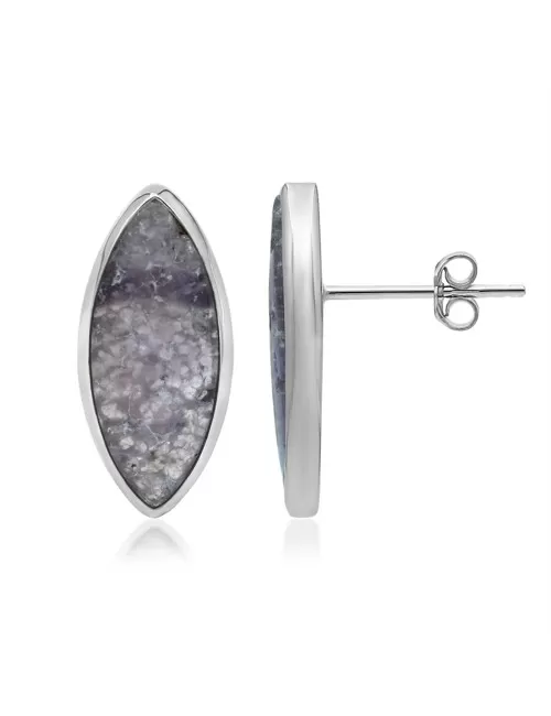 Heilsteine & Edelsteine - Ohrstecker - Traubenachat Marquise (20 x 8mm)