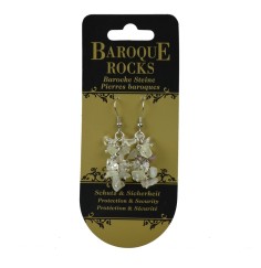 Ohrringe - Barock Kombi - Achat, Serpentin, Bergkristall - Schutz & Sicherheit