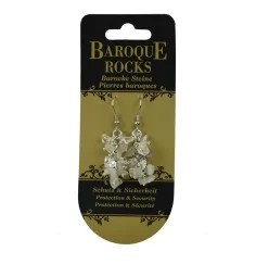 Ohrringe - Barock Kombi - Achat, Serpentin, Bergkristall - Schutz & Sicherheit