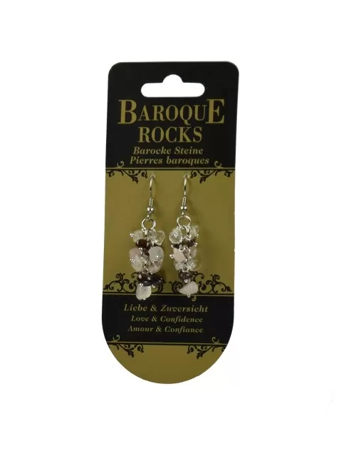 Ohrringe - Barock Kombi - Rosenquarz
