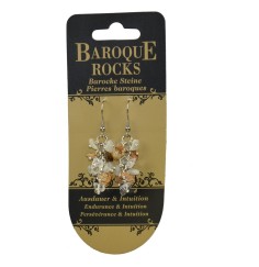 Ohrringe - Barock Kombi - Bergkristall, Bilderjaspis, Mondstein - Ausdauer & Intuition