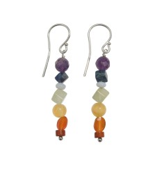 Ohrringe - Chakra, ca. 5cm - nickelfreies Metall