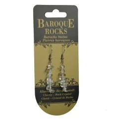 Ohrringe - Barock Classic - Bergkristall Klarheit , 1-reihig