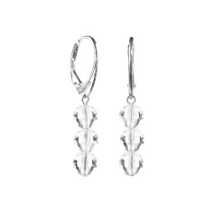 Ohrringe - Bergkristall 6mm-Kugeln - 925 Silber