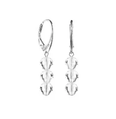 Ohrringe - Bergkristall 6mm-Kugeln - 925 Silber