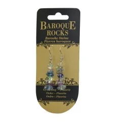 Ohrringe - Barock Classic - Fluorit Ordnung , 1-reihig