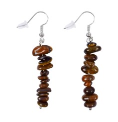 Ohrringe - Barock Classic - Tigerauge  Durchblick , 1-reihig