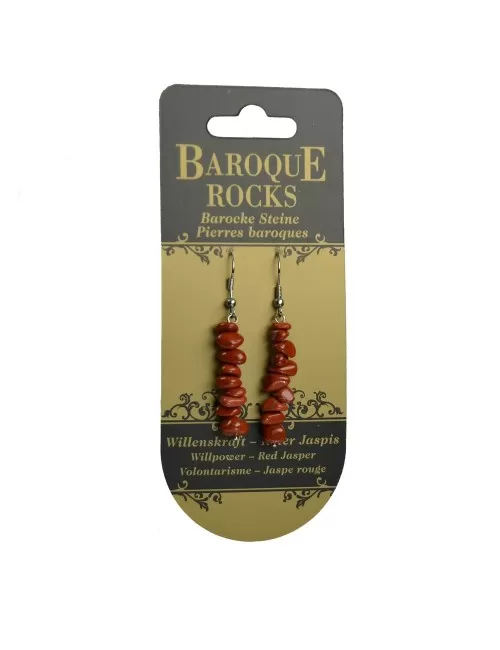 Ohrringe - Barock Classic - Jaspis rot Willenskraft