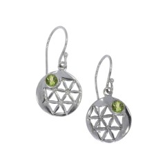 Ohrringe - Aufbruch und Neubeginn  Peridot, 3,0cm, rhodiniert