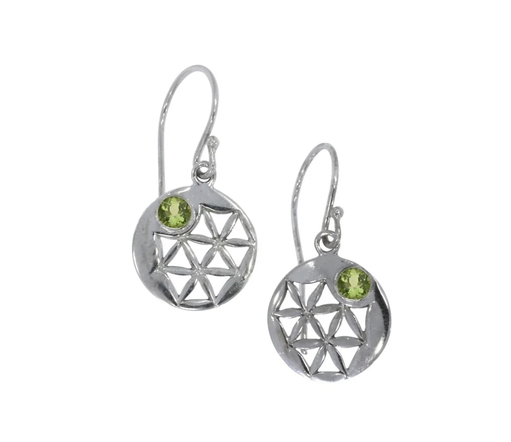 Ohrringe - Aufbruch und Neubeginn Peridot, 3,0cm, rhodiniert