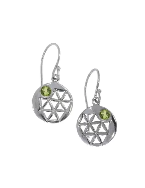 Ohrringe - Aufbruch und Neubeginn Peridot, 3,0cm, rhodiniert
