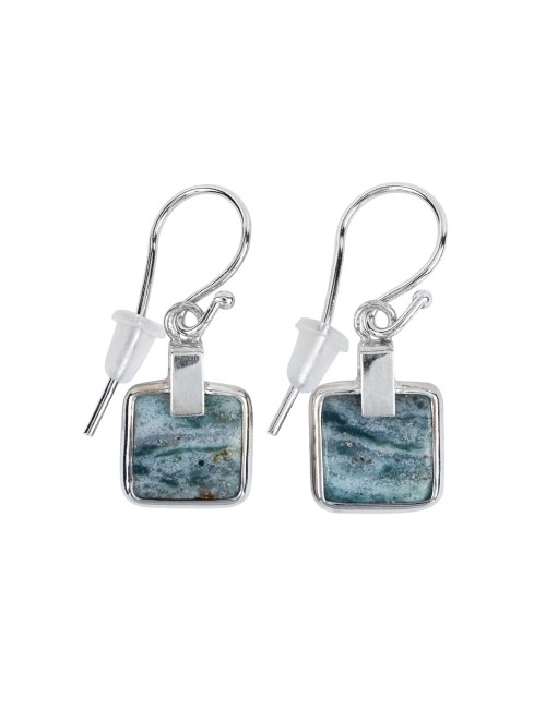 Ohrringe - Ozelot-Jaspis Quadrate