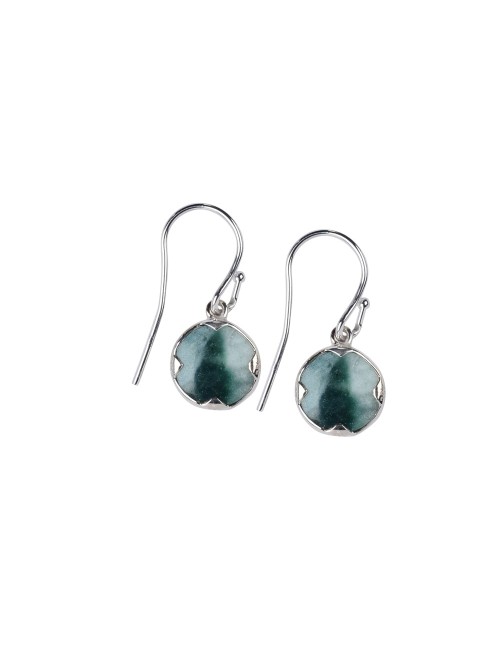 Ohrringe - Ozelot-Jaspis (10mm) rund