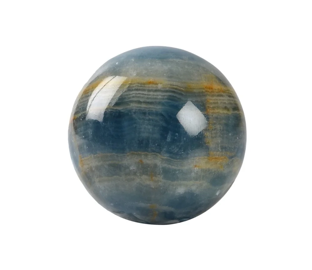 Heilsteine & Edelsteine - Massage-Kugel Aragonit (blau) in Geschenkschachtel, 04cm