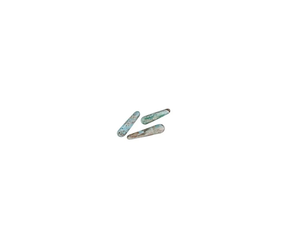 Heilsteine & Edelsteine - Massagegriffel Calcit (Karibikcalcit), 11-13 x 2-3cm