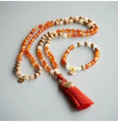Spirit of OM - Kette - Mala Carneol