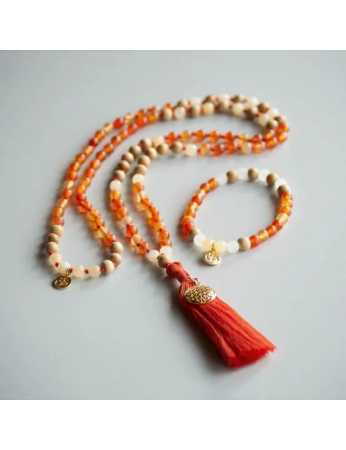 Spirit of OM - Kette - Mala Carneol