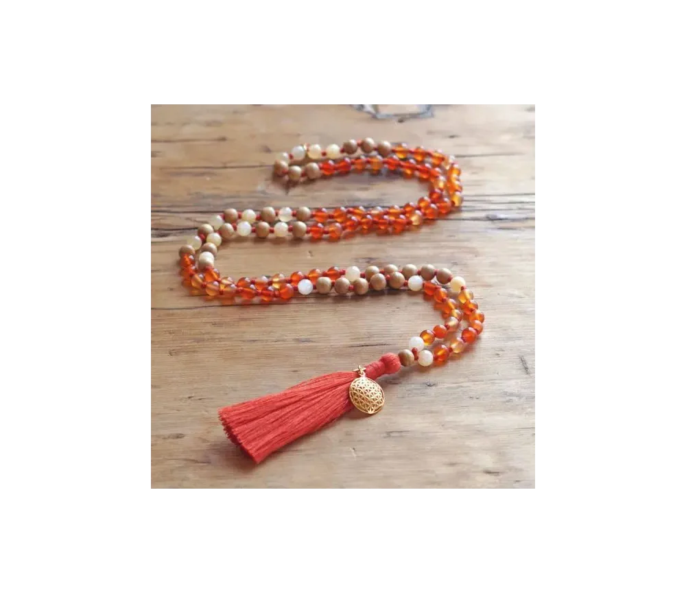 Spirit of OM - Kette - Mala Carneol